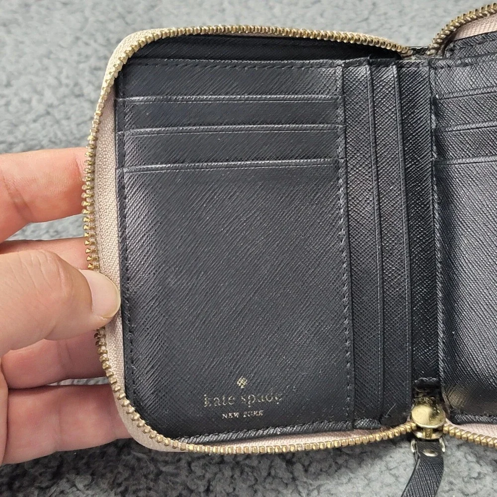 Kate Spade New York Wallet Pink Leather Laurel Way‎ Darci Clutch Zip Around NY